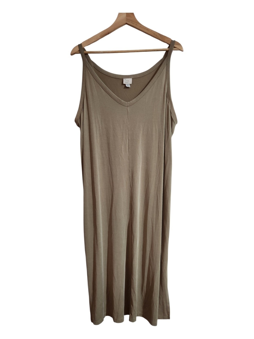 A new day Taupe V-Neck Sleeveless Maxi Dress XL